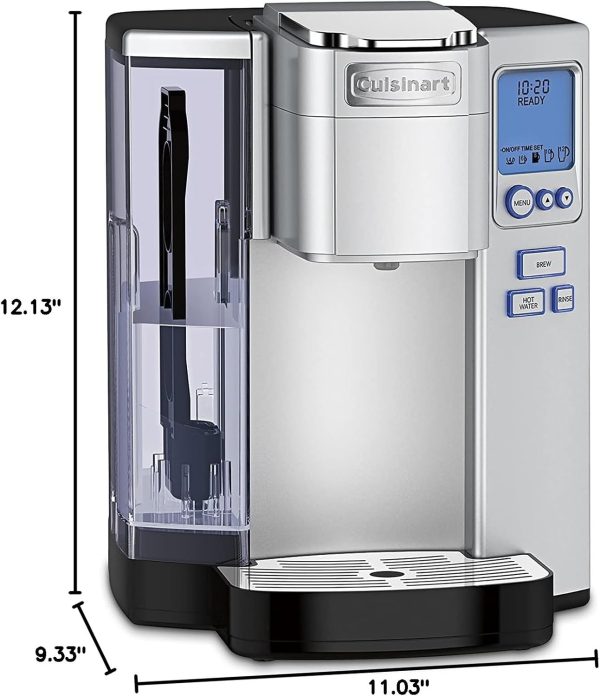 Cuisinart Coffee Maker, Single Serve 72-Ounce Reservoir Coffee Machine, Programmable Brewing & Hot Water Dispenser, Stainless Steel, SS-10P1,Silver - Image 9