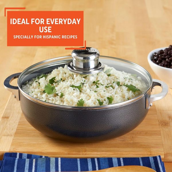 IMUSA USA CHI-00084 3.2Qt Nonstick Charcoal Caldero (Dutch Oven) with Glass Lid, 3.2 Quart - Image 8